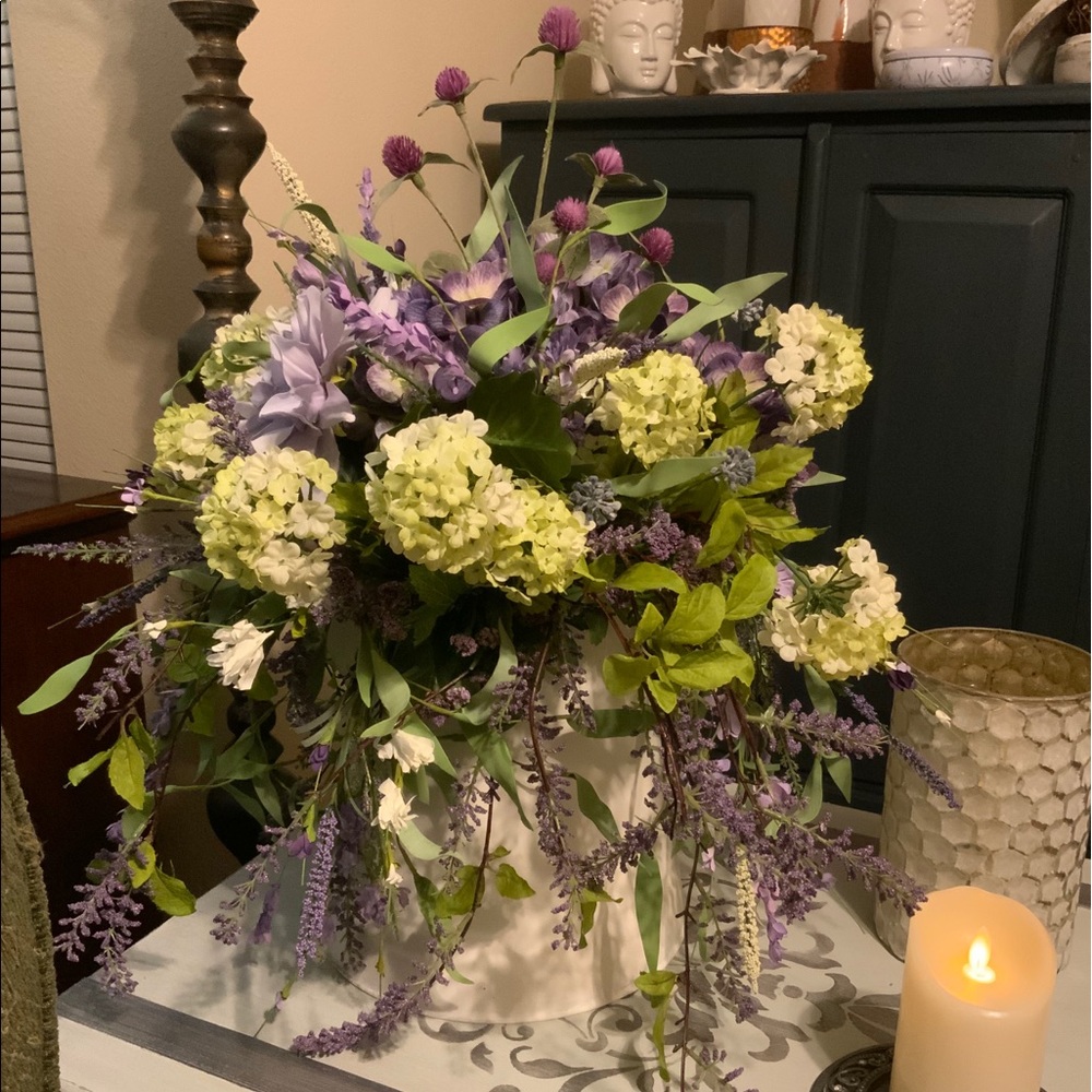 Custom Spring silk floral arrangement